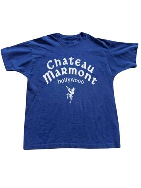 Gildan Chateau Marmont Hollywood Graphic Tee - Royal Blue